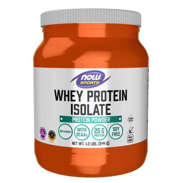 Now Sports Whey Protein Isolate , Unflavored , 544 g