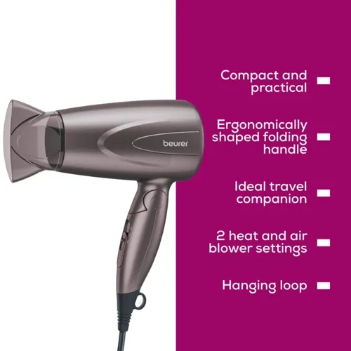 Foldable Hair Dryer by Beurer HC17 - Image 2
