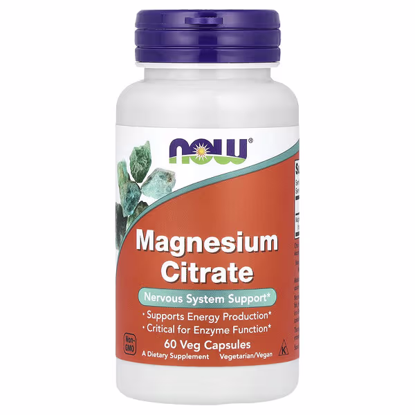 NOW Foods, Magnesium Citrate, 60 Veg Capsules