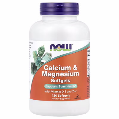 NOW Foods, Calcium & Magnesium with Vitamin D3 and Zinc, 120 Softgels