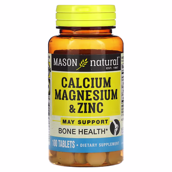 Mason Natural, Calcium Magnesium & Zinc, 100 Tablets