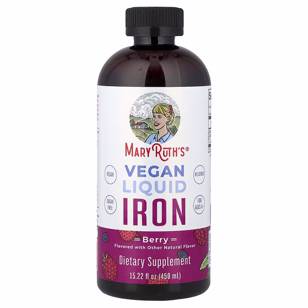 MaryRuth's, Vegan Liquid Iron, For Ages 4+, Berry,  450 ml