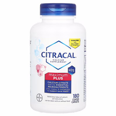 Citracal, Maximum Plus +D3, 180 Coated Caplets