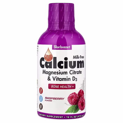Bluebonnet Nutrition, Liquid Calcium, Magnesium Citrate & Vitamin D3, Raspberry, 473 ml