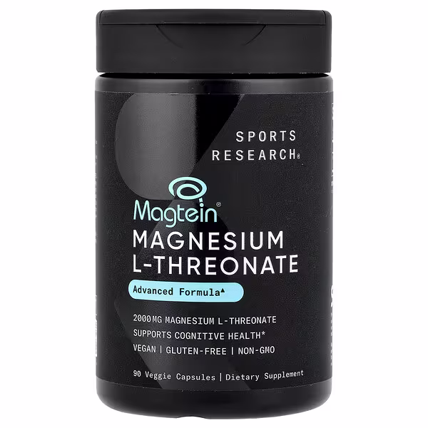 Sports Research, Magtein®, Magnesium L-Threonate, 90 Veggie Capsules (666 mg per Capsule)