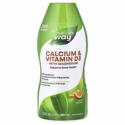 Nature's Way, Calcium & Vitamin D3 with Magnesium, Citrus, 480 ml