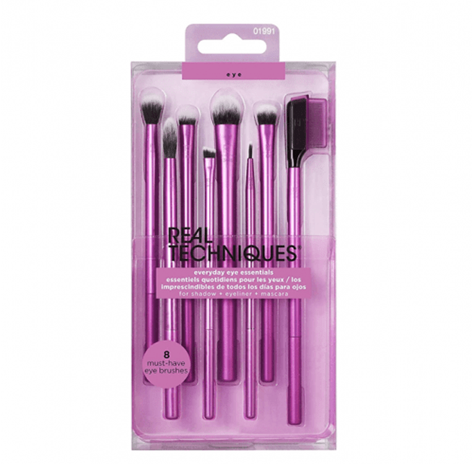 Real Techniques Everyday Eye Essentials Makeup Brush Kit - 8 Pieces - Image 4