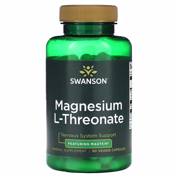 Swanson, Magnesium L-Threonate, 90 Veggie Capsules