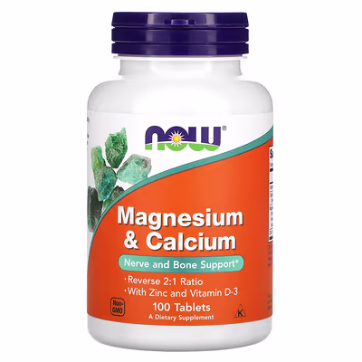 NOW Foods, Magnesium & Calcium, 100 Tablets