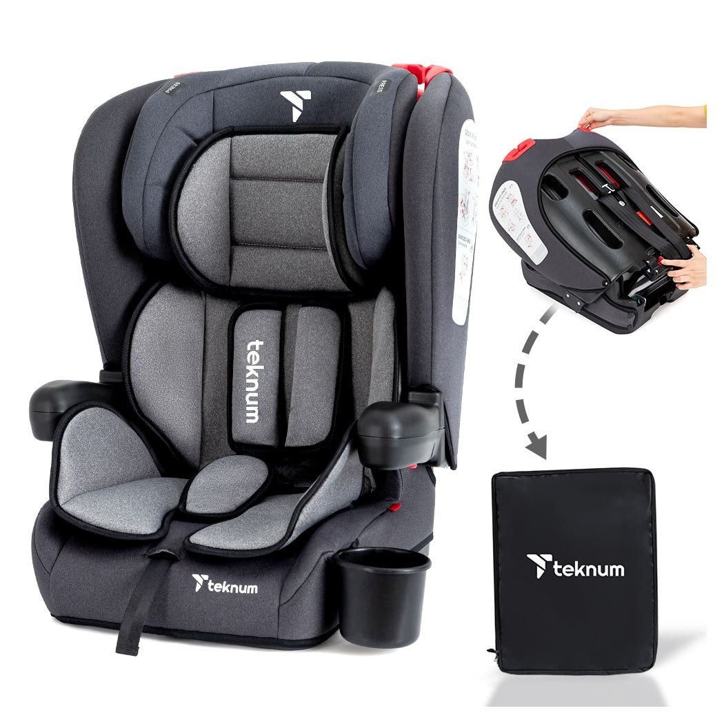 Teknum Pack And Go Foldable Car Seat , Grey - Image 6