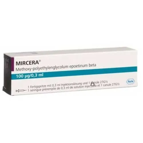 Mircera 100 µg/0.3 mL epoetin beta vial (refrigerated)