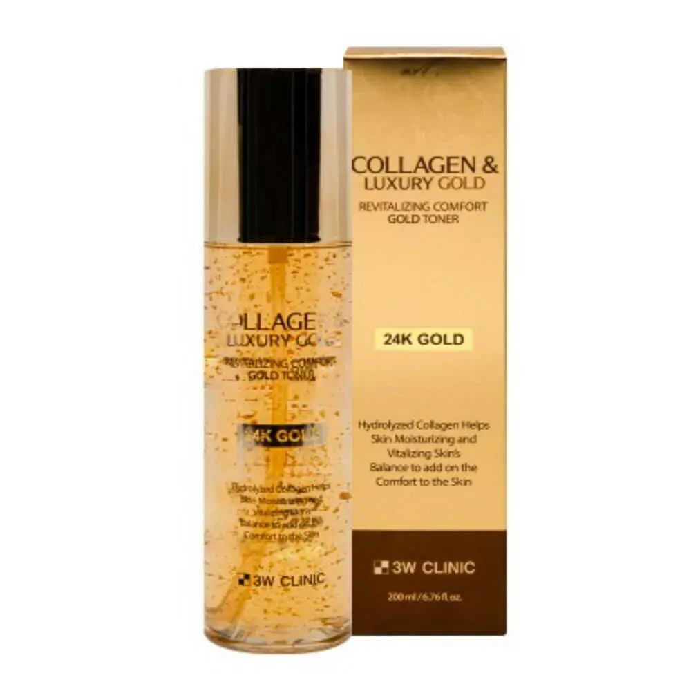 3W Clinic Collagen & Luxury Gold Revitalizing Comfort Gold Toner 200ml