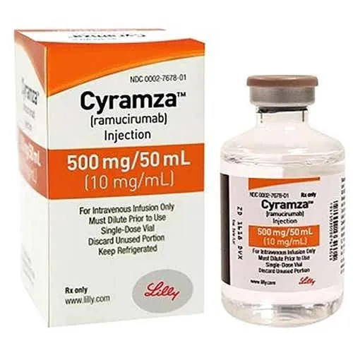 Cyramza 500 mg/50 mL Ramucirumab Injection Vial (Refrigerated)
