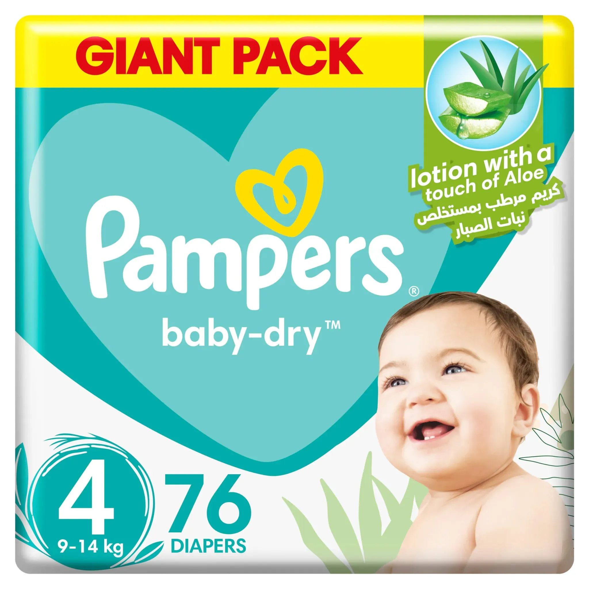 Pampers Baby-Dry Diapers, Size 4, 9-14Kg 76Pc