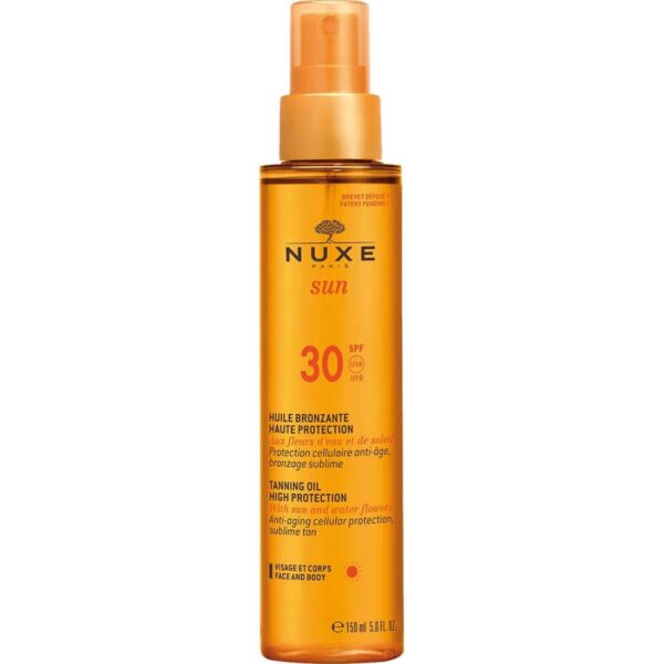 Nuxe Sun Tan Oil High Protection Face And Body Spf 30, 150ml