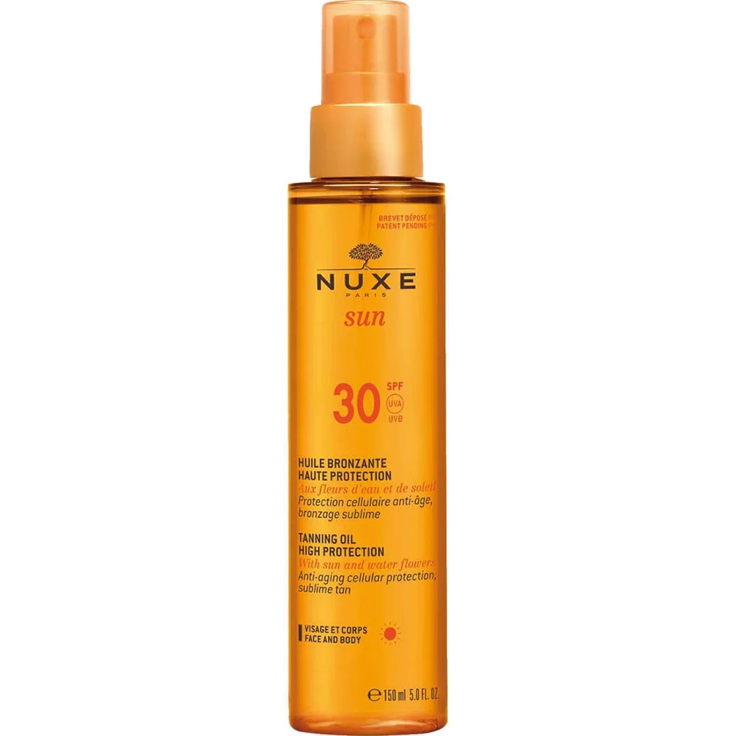 Nuxe Sun Tan Oil High Protection Face And Body Spf 30, 150ml