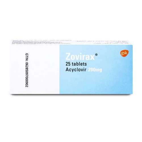 Zovirax 200 mg Tablet 25pcs