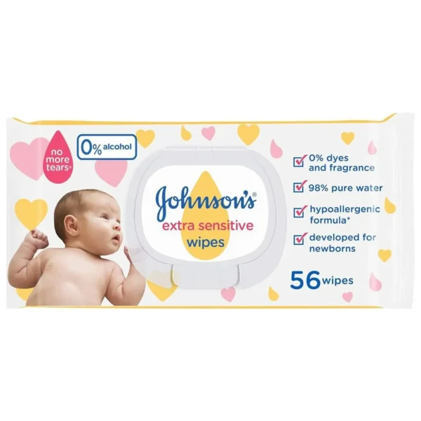 Johnson & Johnson - Extra Sensitive Wet Wipes - 56 Pcs