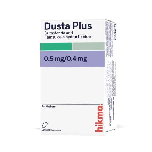 Dusta Plus 0.5 / 0.4 mg dutasteride‑tamsulosin 30 Capsules