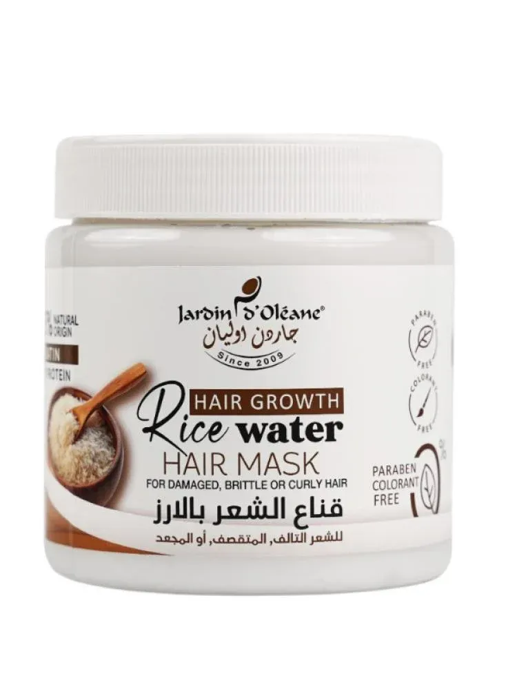 Jardin Oleane Rice Hair Mask for Damaged, Deep Moisturizing Treatment, 500ml