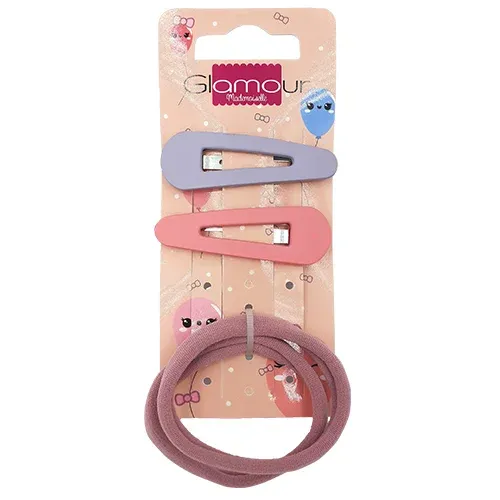 Glamour Studio set of elastics + cufflinks 4pcs, 417620