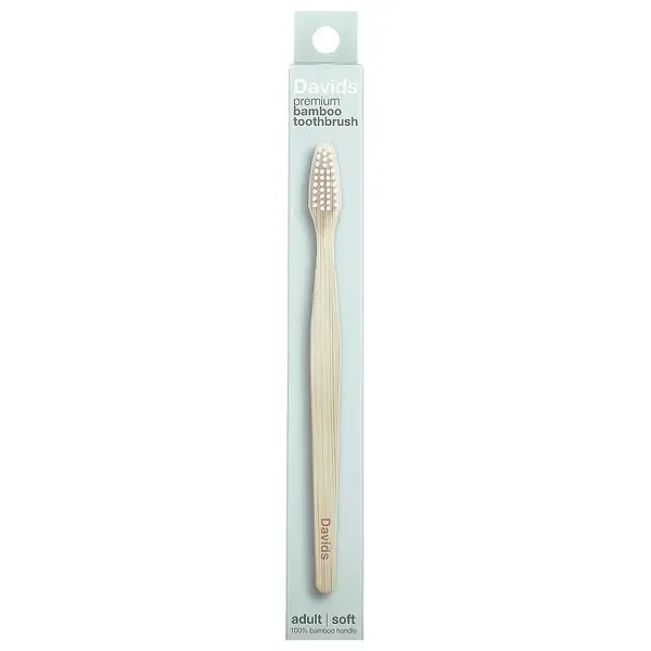 Davids, Premium Bamboo Toothbrush, Soft, Adult, 1 Toothbrush