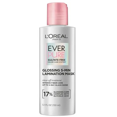 L'Oreal Paris Glossing Lamination Hair Mask,Treatment for Lasting Shine and Smoothness for Dull, Dry Hair, EverPure, 5.1 Fl Oz