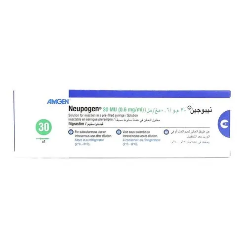 Neupogen 0.6 mg/mL filgrastim pre‑filled syringe × 1 (refrigerated)