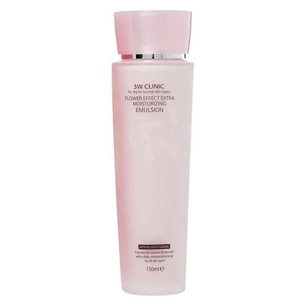 3W Clinic Flower Effect Extra Moisture Skin Softener Emulsion 150ml