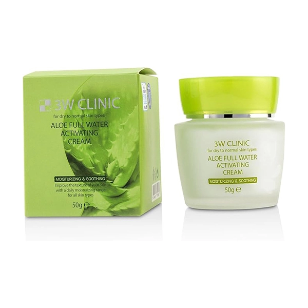 3W Clinique Water Revitalizing Cream with Aloe Vera Extract for Dry to Normal Skin,50 g - Image 3