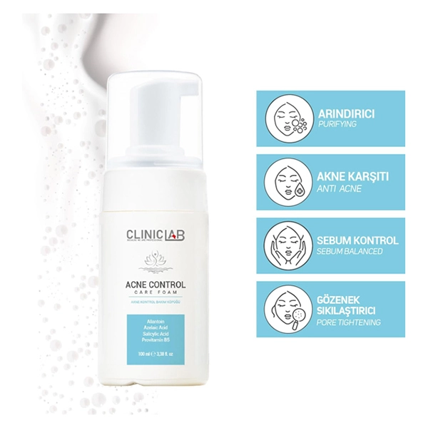 CLINICLAB Acne Control Deep Cleansing Foam 100 ml - Image 2