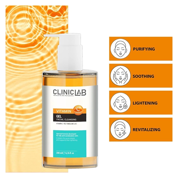 CLINICLAB Radiant Glow Vitamin C Cleansing Gel 200 ml - Image 3