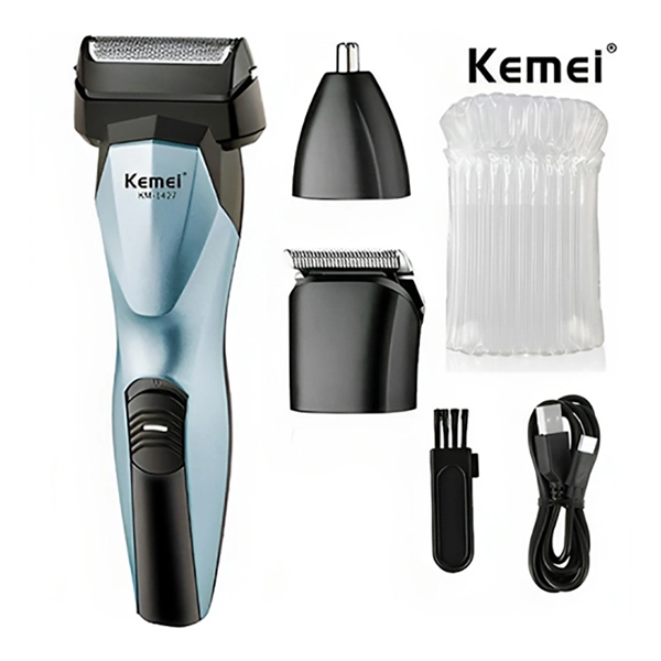 Kemei 3-in-1 Multifunctional Men Electric Reciprocating Shaver Hair Trimmer Rechargeable 1427 - Image 2