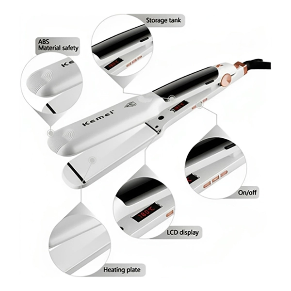 Kemei Hair Ceramic with Steam and Ceramic Plates 80W KM 7062 - Image 2