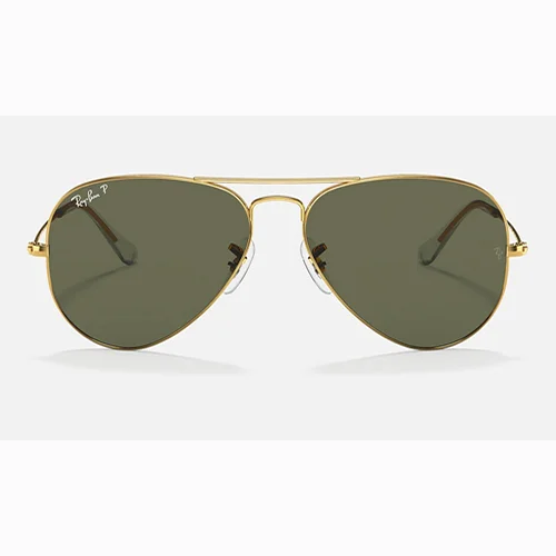 Ray-Ban Aviator Sunglasses Green Gold Unisex RB3025
