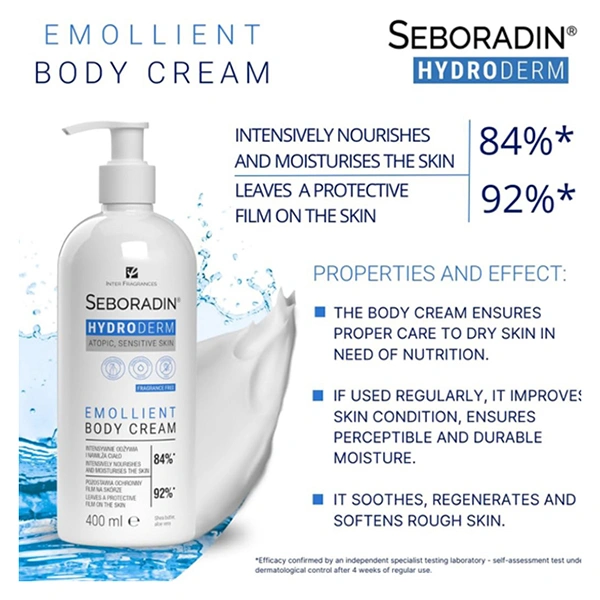 Seboradin Hydroderm Emollient Body Cream 400 ml - Image 3