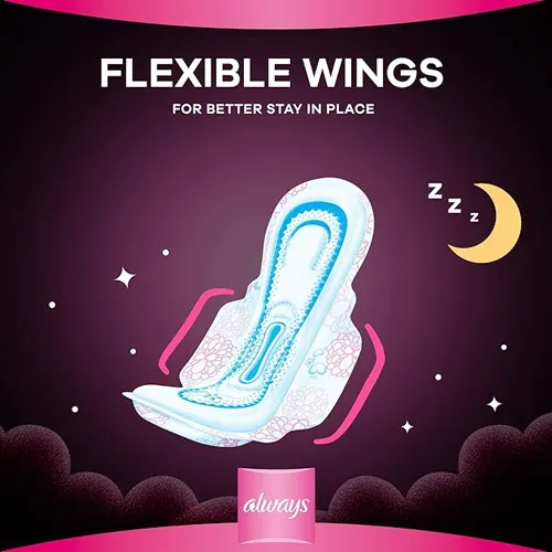 Always Dreamzz Night Cotton Soft Feminine Pads,Maxi Thick long,48 pcs - Image 2