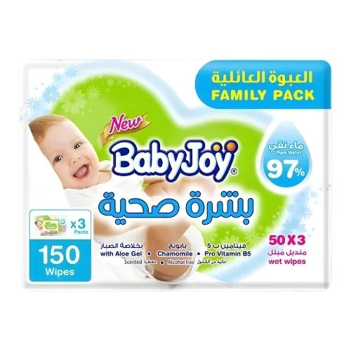 BabyJoy Healthy Skin Wet Wipes Family Pack (3x50) 150 wipes