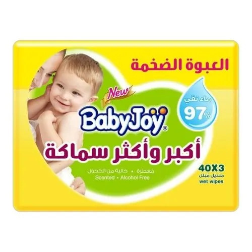 BabyJoy Thick and Large Scented, Wet Wipes 3x40
