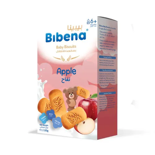 Bibena Apple Flavored Baby Biscuits, 120g