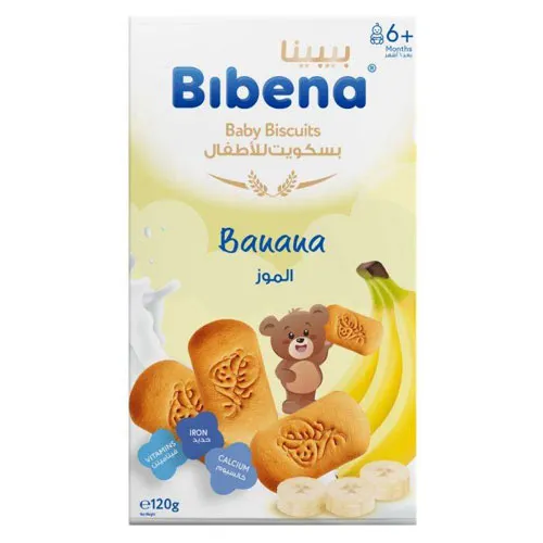 Bibena Banana Flavored Baby Biscuits, 120g
