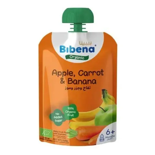 Bibena Organic Liquid No Added Sugar Apple Carrot Banana, 100g