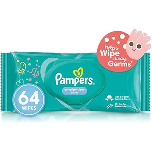 Pampers Complete Clean Baby Wipes, 64 Wipes