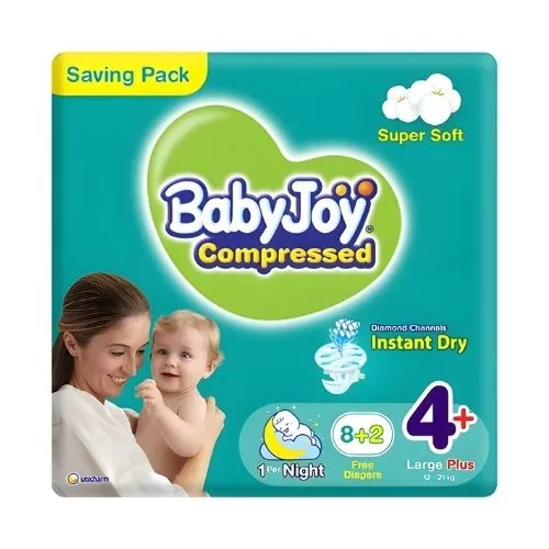 Compressed Diamond Pad Diaper Saving Pack by Babyjoy Large 4, 11 Count Up to 18 kg - Image 3