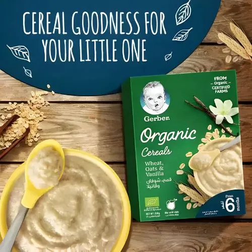 Gerber Cereal Wheat Flour, Oats & Vanilla, 200g - Image 3