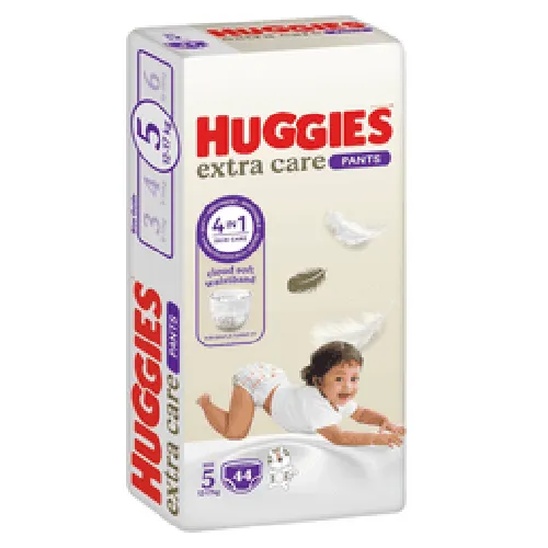 Huggies Extra Care Diaper Pants, Size 5, 44 pcs