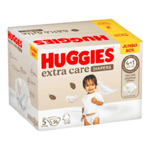 Huggies Extra Care Diapers, Size 5, 76 pcs