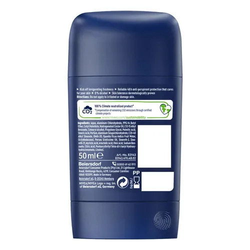 Nivea Antiperspirant Stick Cool Kick for Men, 50 ml - Image 2