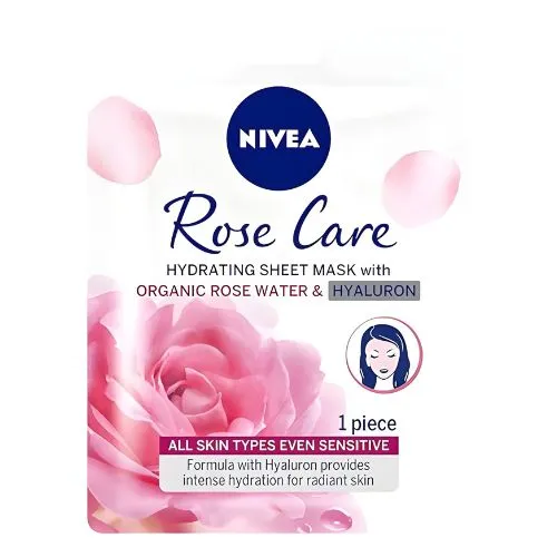 Nivea Rose Water Face Mask Hydrating, 1 Sheet
