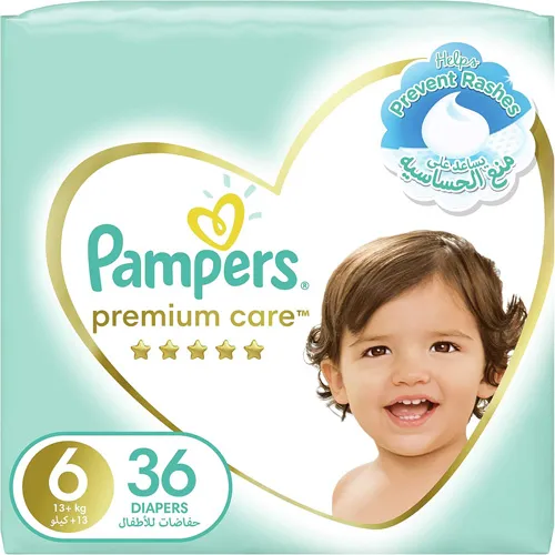 Pampers Baby Diapers Jumbo Pack Size 6 , 36 Pcs Upto +13kg